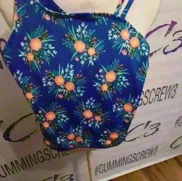 Cat and Jack girls bathing suit top tankini top size extra large 14-16 new w tag - Picture 3 of 5